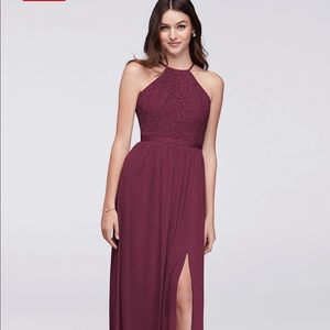 David’s Bridal Long Bridesmaid Dress